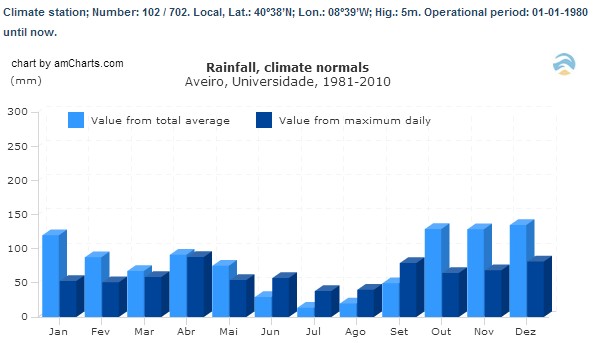 Precipitation, Aveiro Region